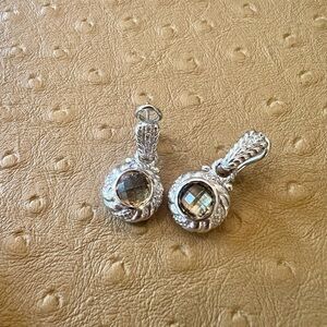 Judith Ripka Silver and Citrine Earrings